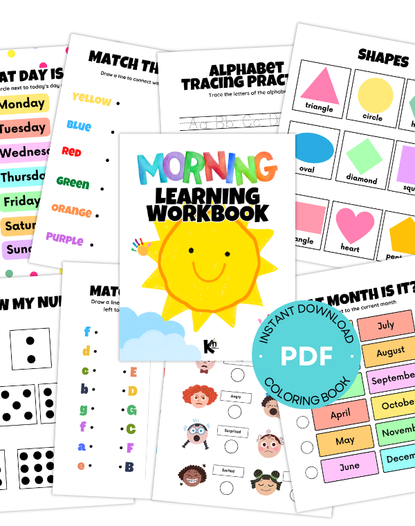 Morning Menu Learning Book for Kids | Fun Start to Homeschool Mornings